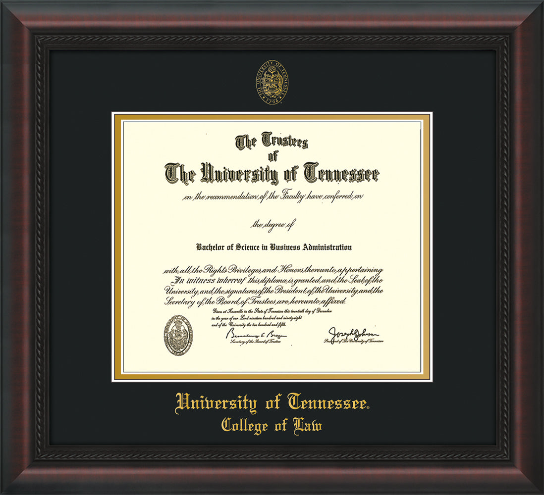 Law Degree Certificate License 16 x 20 Double Mat with Magahony Frame
